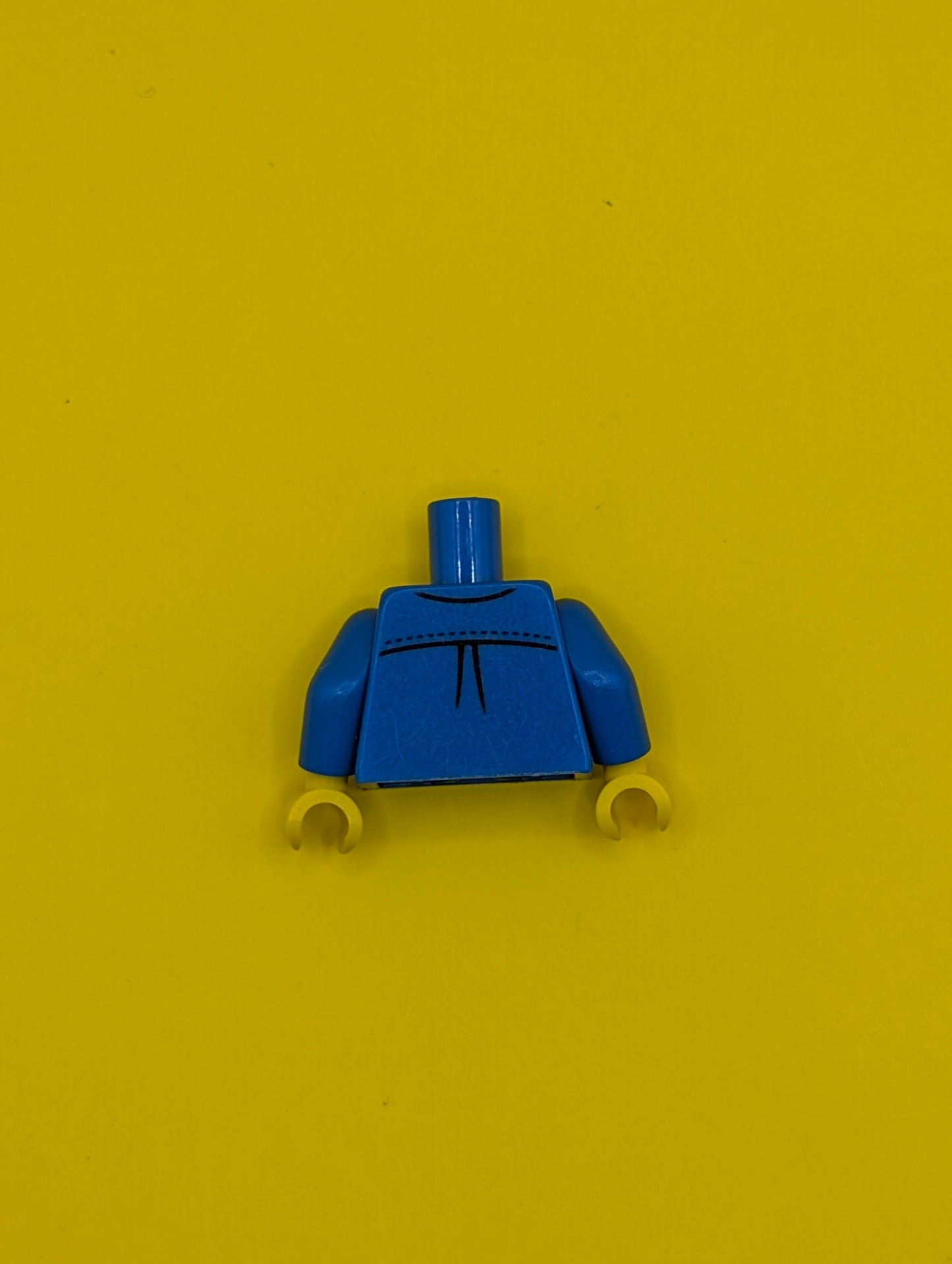 Torso Jacket with Pockets over Dark Red V-Neck Sweater Pattern / Blue Arms / Yellow Hands 973pb1558c01 Lego