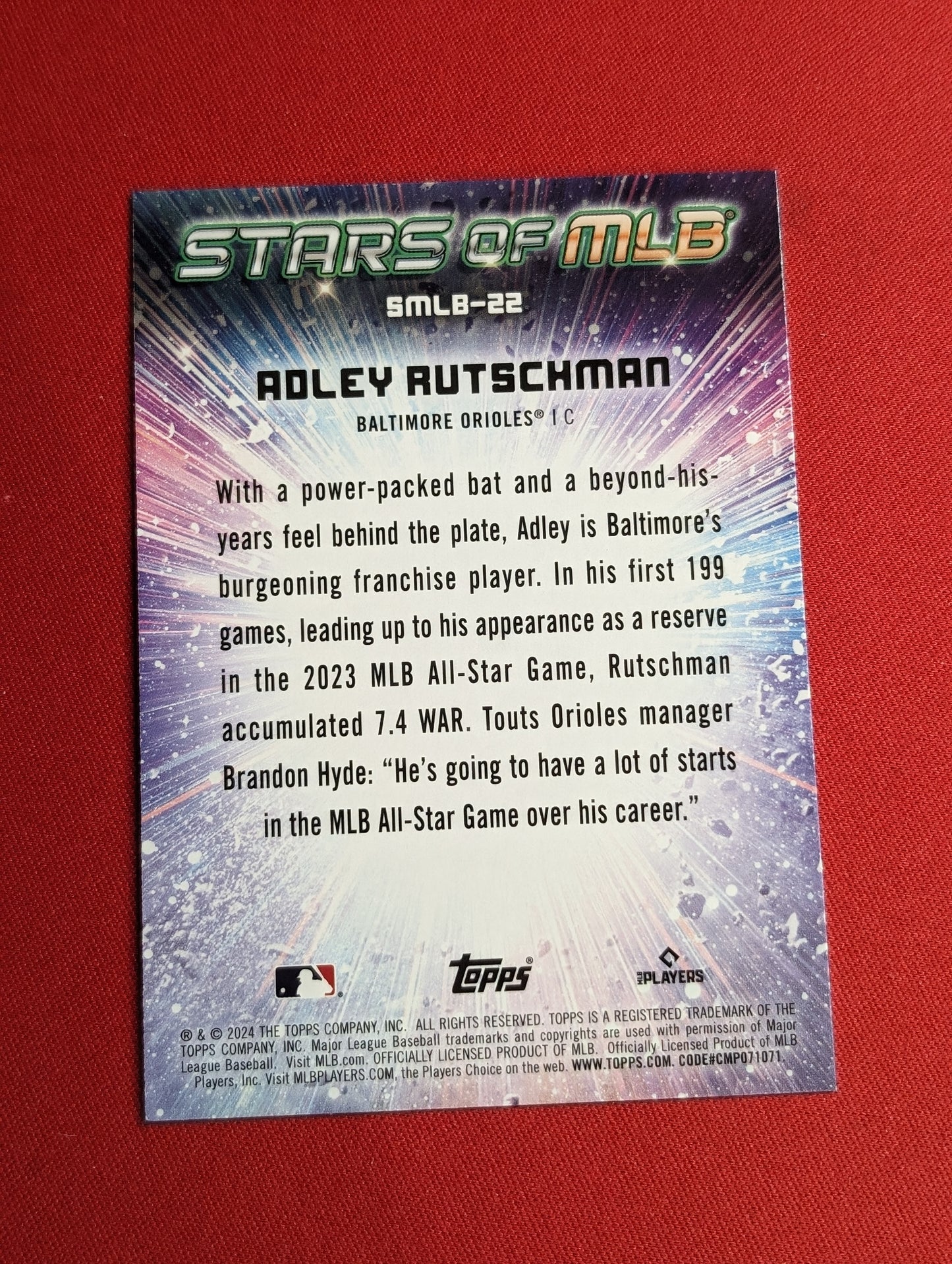 Adley Rutschman #SMLB-22