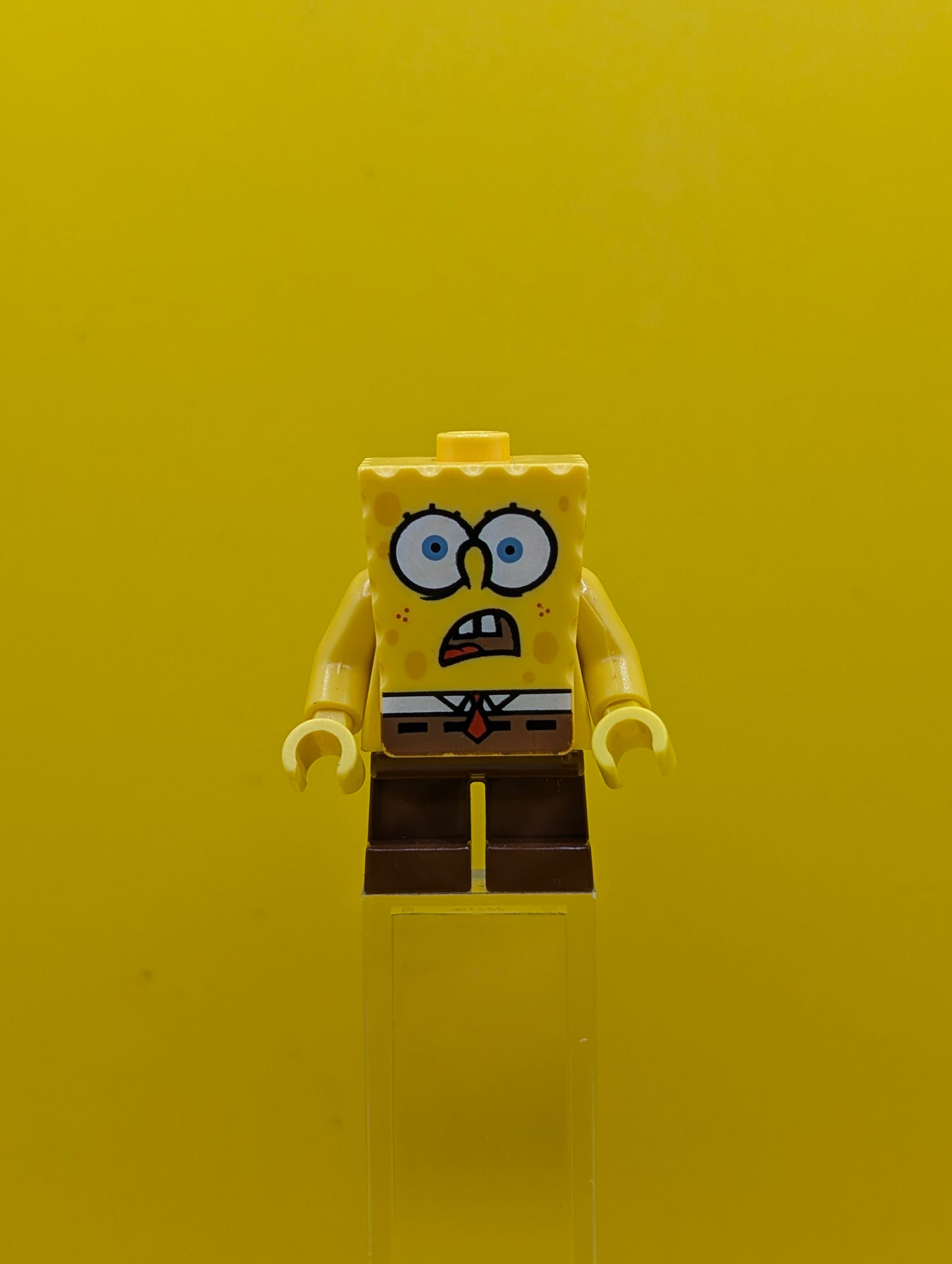 SpongeBob bob007 Shocked Look Spongebob Squarepants Lego Minifigure
