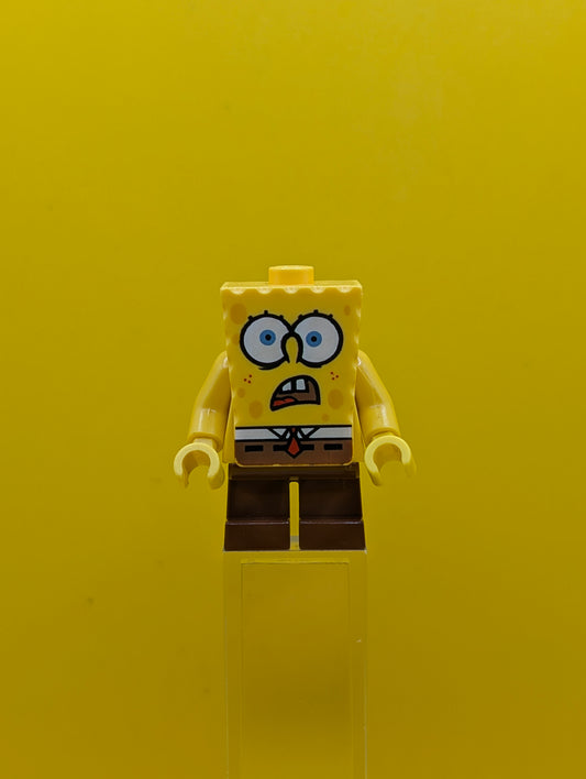 SpongeBob bob007 Shocked Look Spongebob Squarepants Lego Minifigure