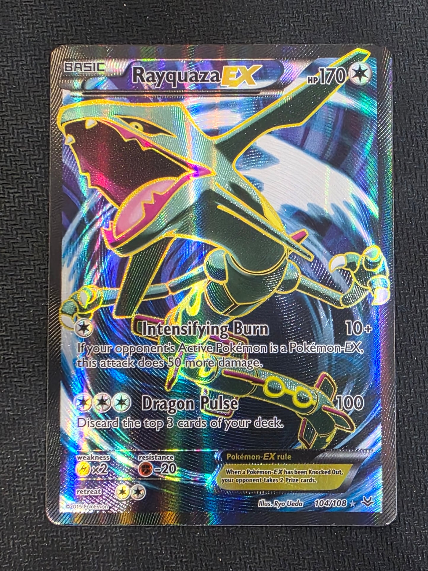 #104/108 Rayquaza EX Roaring Skies
