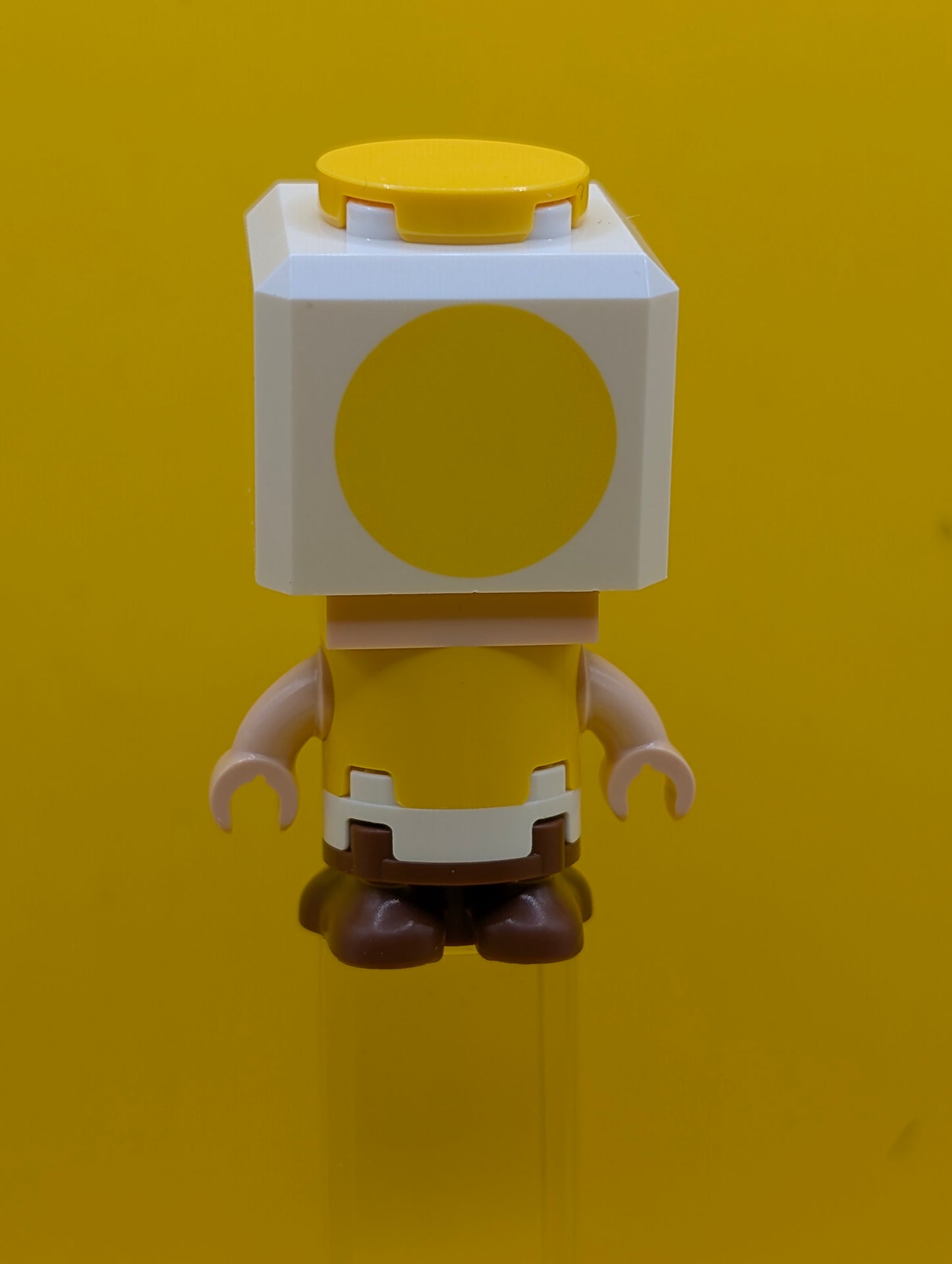 Yellow Toad mar0189 Surprised Super Mario Lego Minifigure