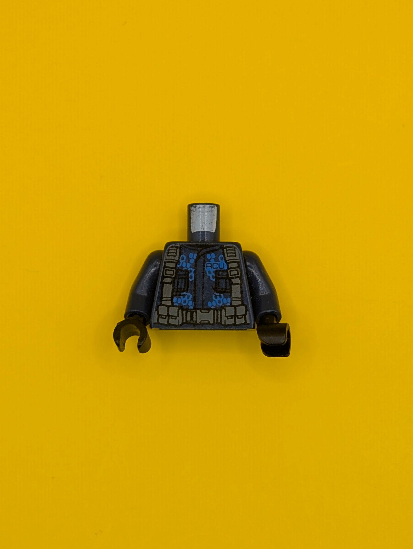 Torso 'ACU' Jacket with Dark Bluish Gray Straps and Belt with Pouches Pattern / Dark Blue Arms / Black Hands 973pb2059c01 Lego
