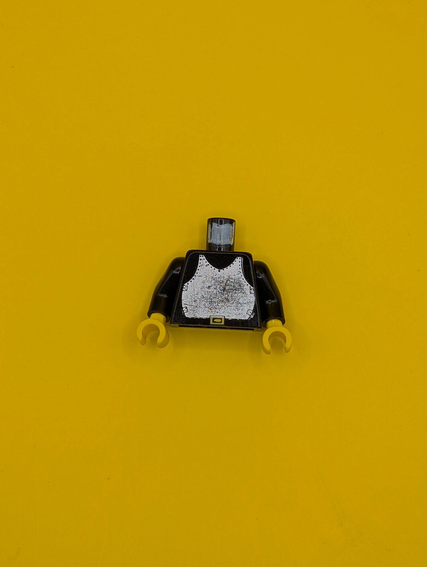 Torso Castle Silver Breastplate Armor, Black Belt with Yellow Buckle Pattern / Black Arms / Yellow Hands 973p40c01 Lego