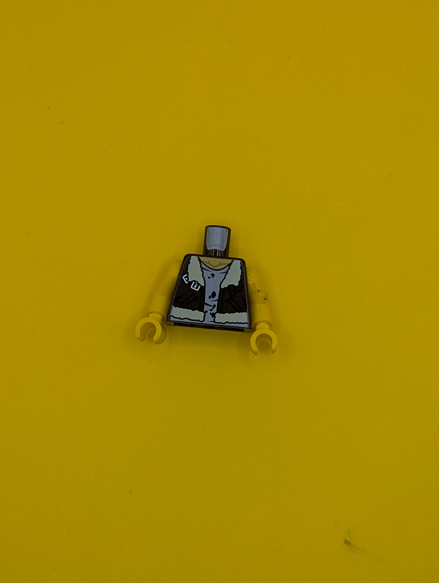 Torso Monster Fighters Flight Vest with Undershirt with Dirt Stains Pattern / Yellow Arms / Yellow Hands 973pb1153c01 Lego