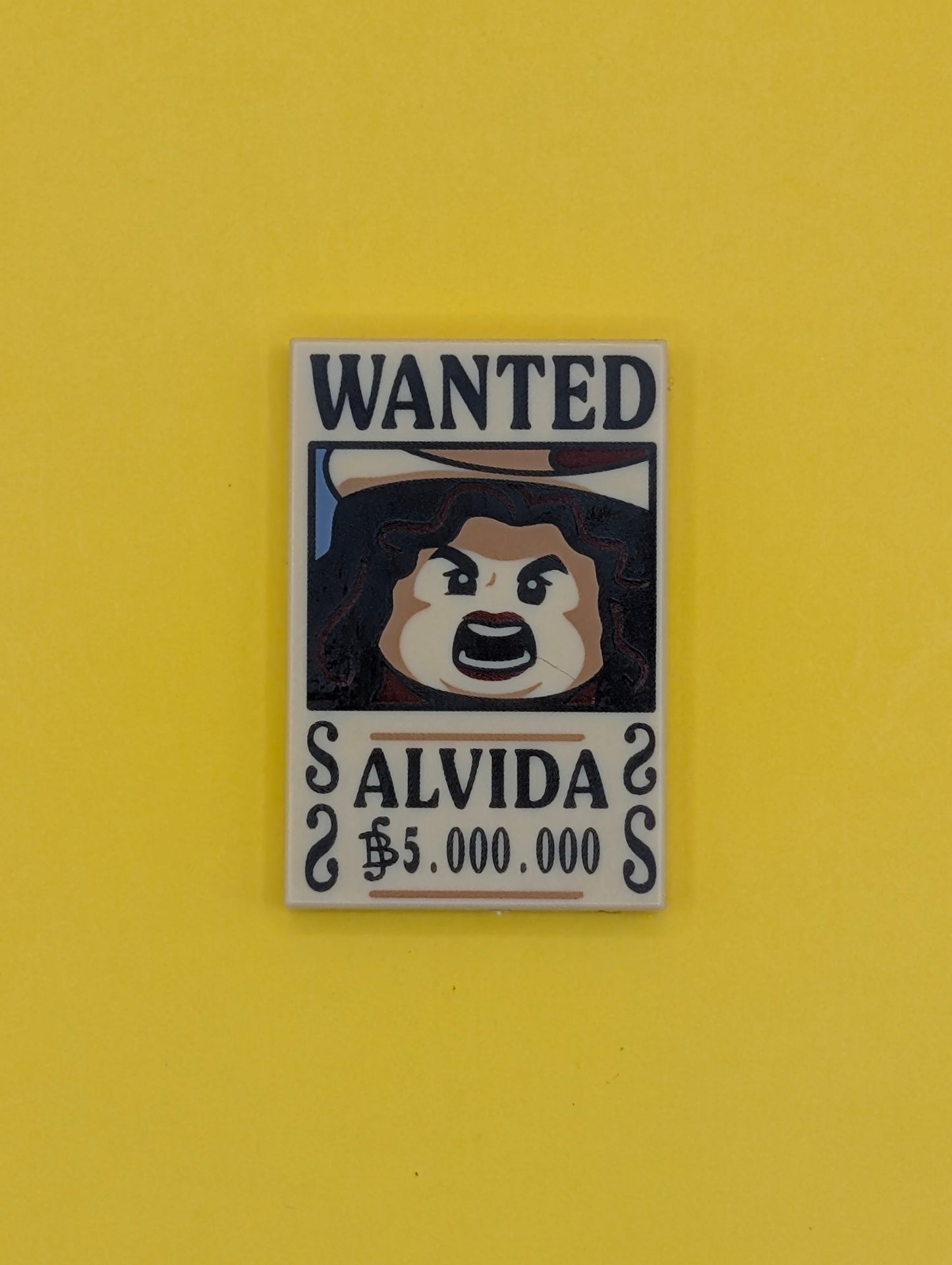 Alvida Wanted Poster Tile One Piece Lego Part