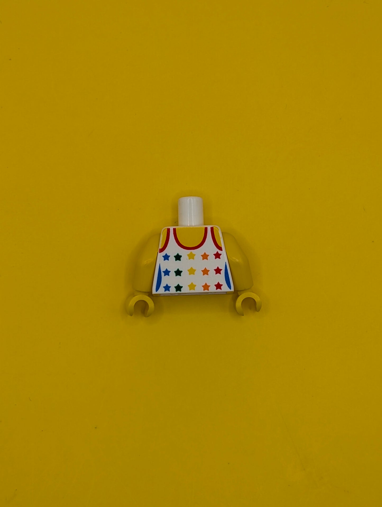 Torso Female Tank Top with Rainbow Stars, Yellow Neck and Shoulders Pattern / Yellow Arms / Yellow Hands 973pb0567c01 Lego