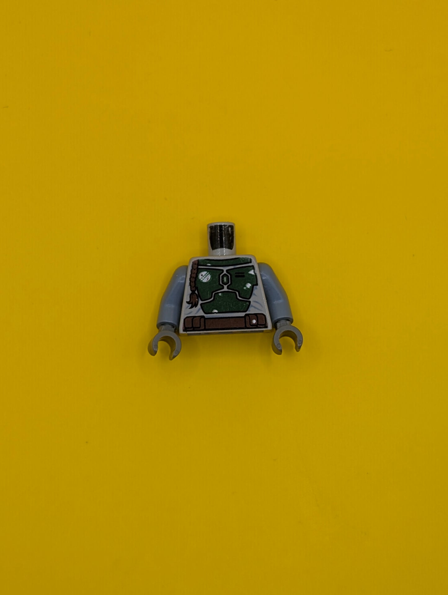 973pb0674c01 Torso SW Mandalorian Armor Plates Dark Green Pattern (Boba Fett) / Sand Blue Arms / Dark Bluish Gray Hands Lego Part
