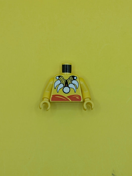 Torso Pirate Islanders with Bone Necklace Pattern / Yellow Arms / Yellow Hands 973pb0063c01 Lego