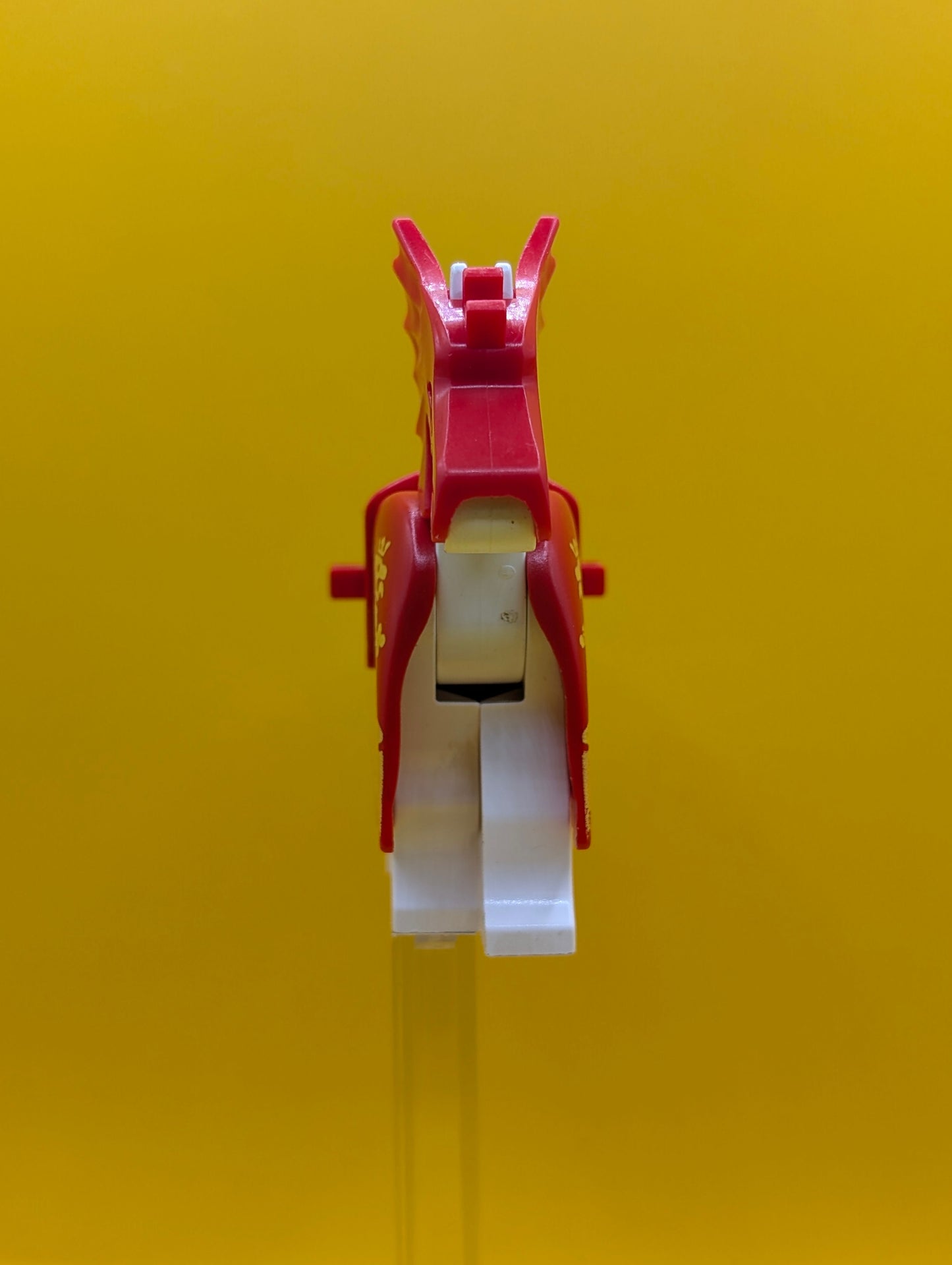 White Horse w/ Battle Helmet and Red Barding 2490px3 Animal Part Lego