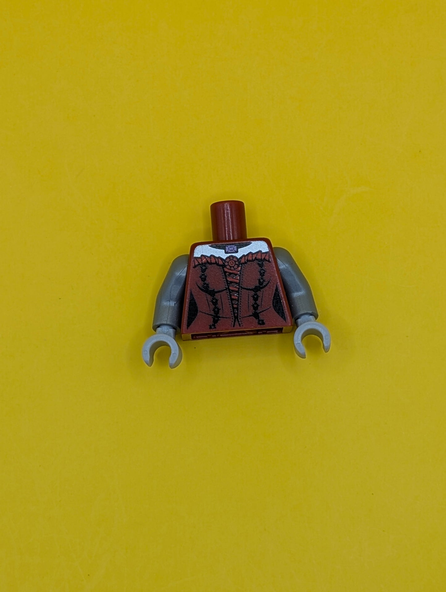 Torso Female Laced Corset with Red Frills and Pendant Pattern / Flat Silver Arms / Light Bluish Gray Hands 973pb1587c01 Lego