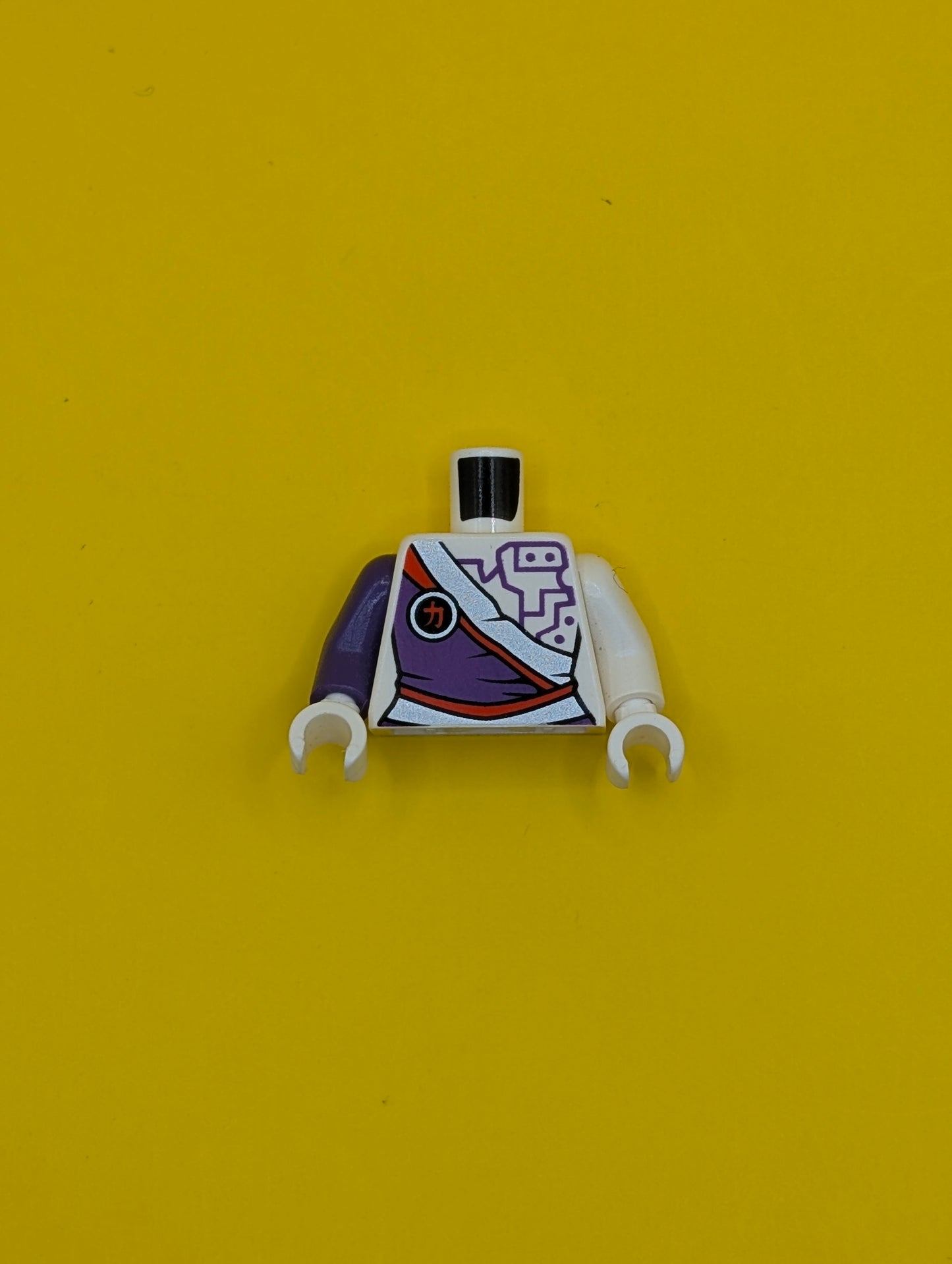 Torso Ninjago Dress with Silver Sash and Purple Circuitry Pattern / White Arm Left / Dark Purple Arm Right / White Hands 973pb1580c01 Lego