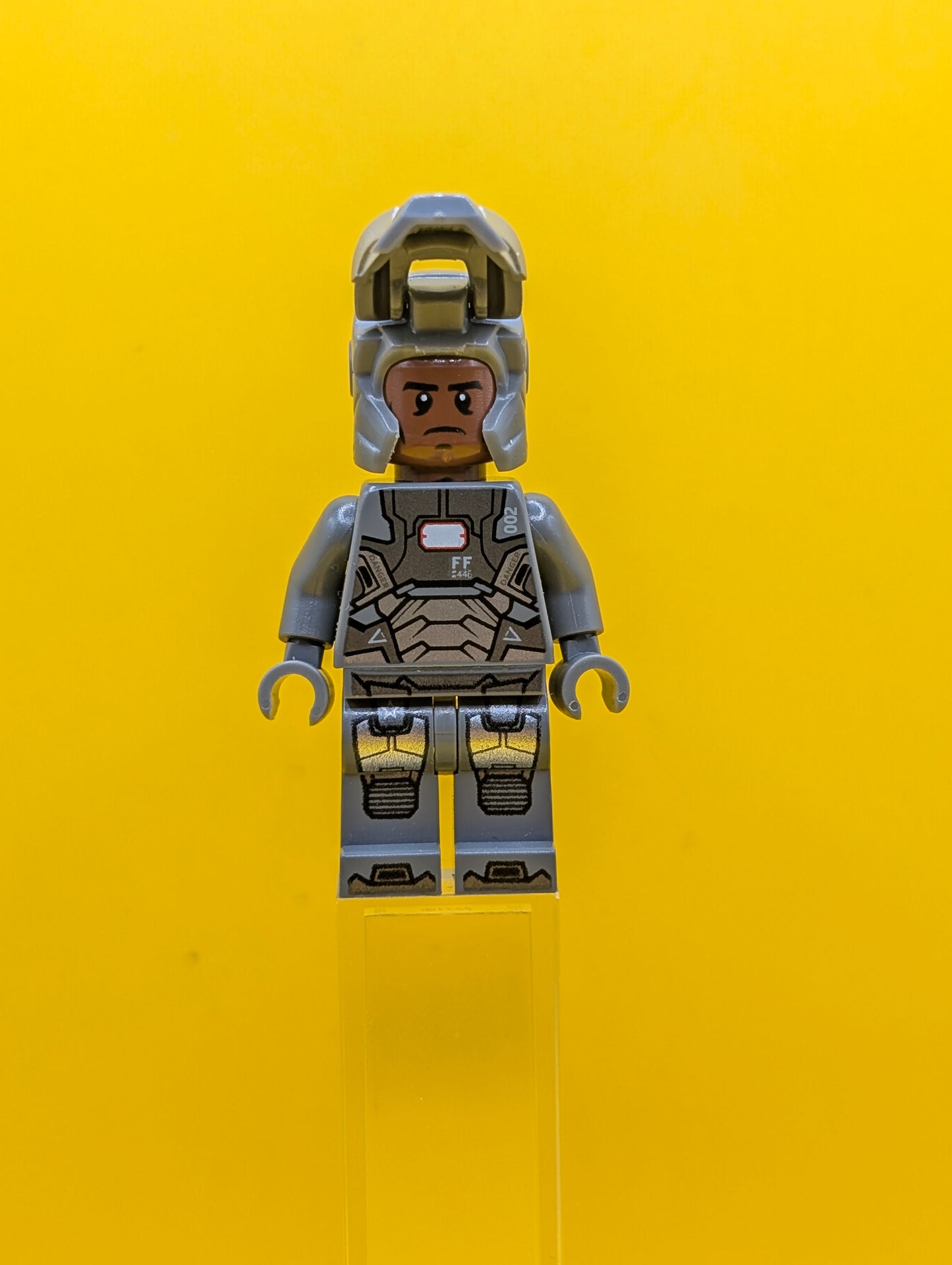War Machine sh0066 Dark Bluish Gray and Silver Armor with Backpack Marvel Lego Minifigure