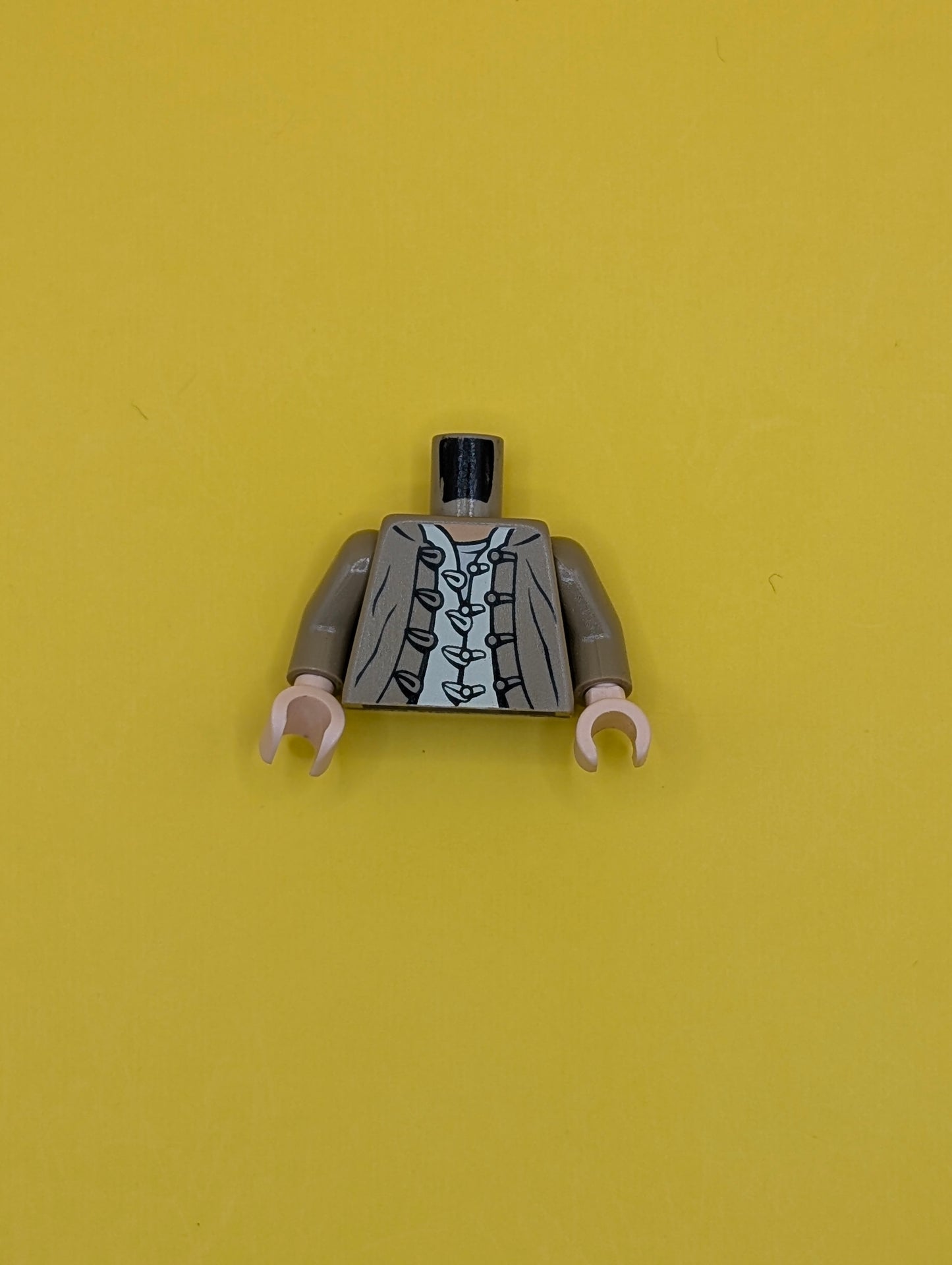 Torso Indiana Jones Jacket and Shirt with Buttons and Loops Pattern / Dark Tan Arms / Light Nougat Hands 973pb0533c01 Used