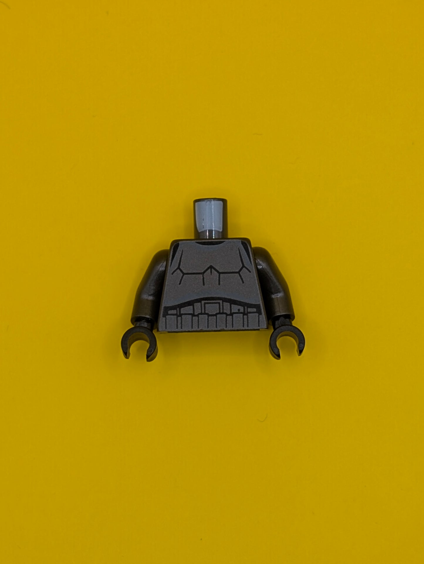 Torso SW Armor Stormtrooper, Detailed Armor without Shoulder Belts, Dark Bluish Gray Markings Pattern / Pearl Dark Gray Arms / Black Hands 973pb1828c01 Lego