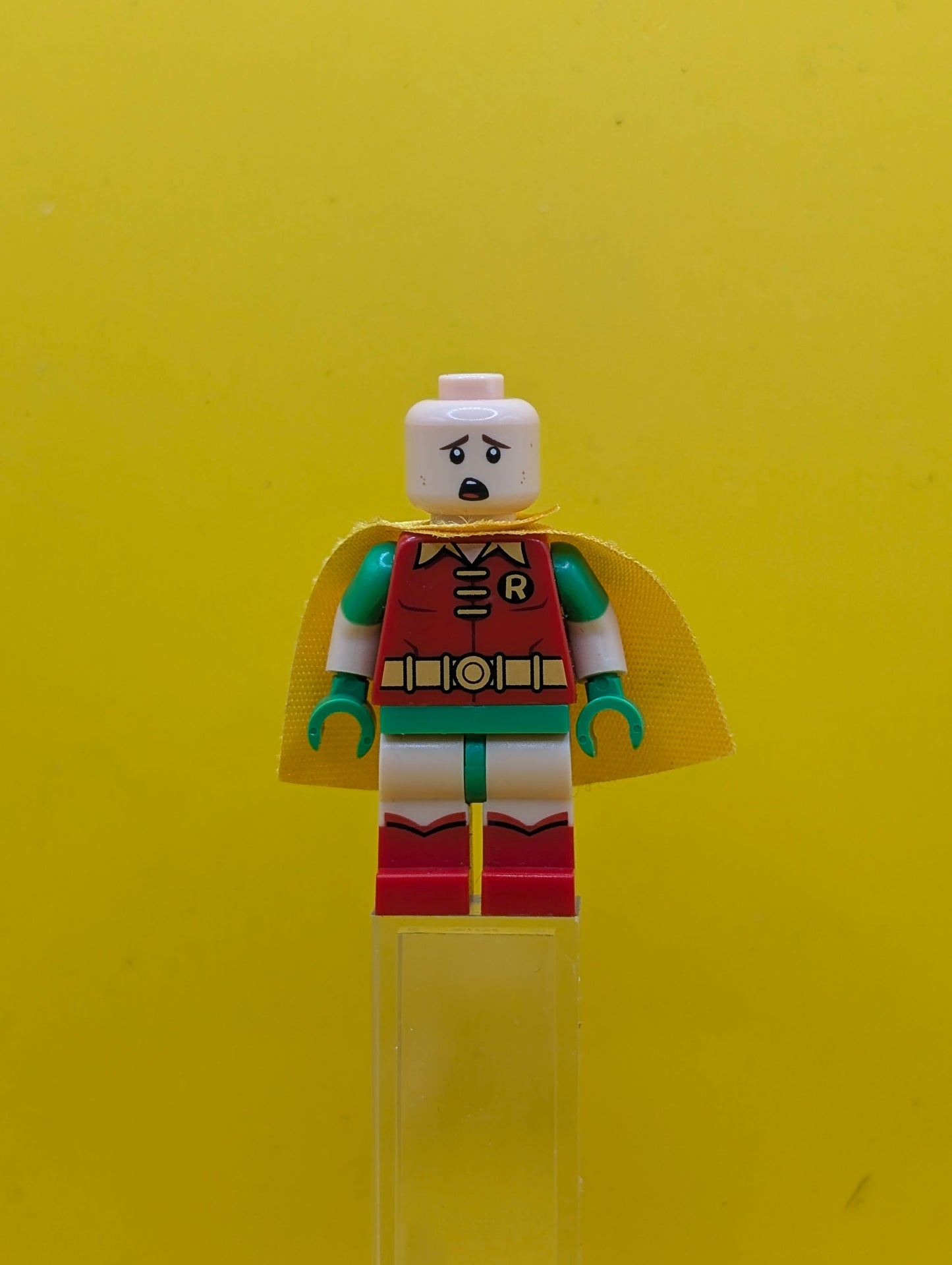 Robin sh0315 Green Glasses, Smile / Scared Pattern DC Lego Minifigure