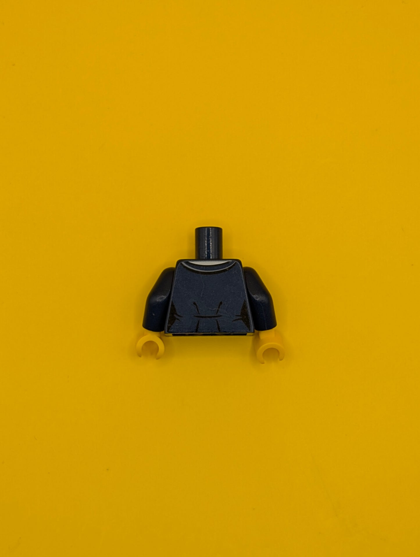 Torso Female Suit Jacket with White Collar Shirt with Buttons Pattern / Dark Blue Arms / Yellow Hands 973pb2345c01 Lego