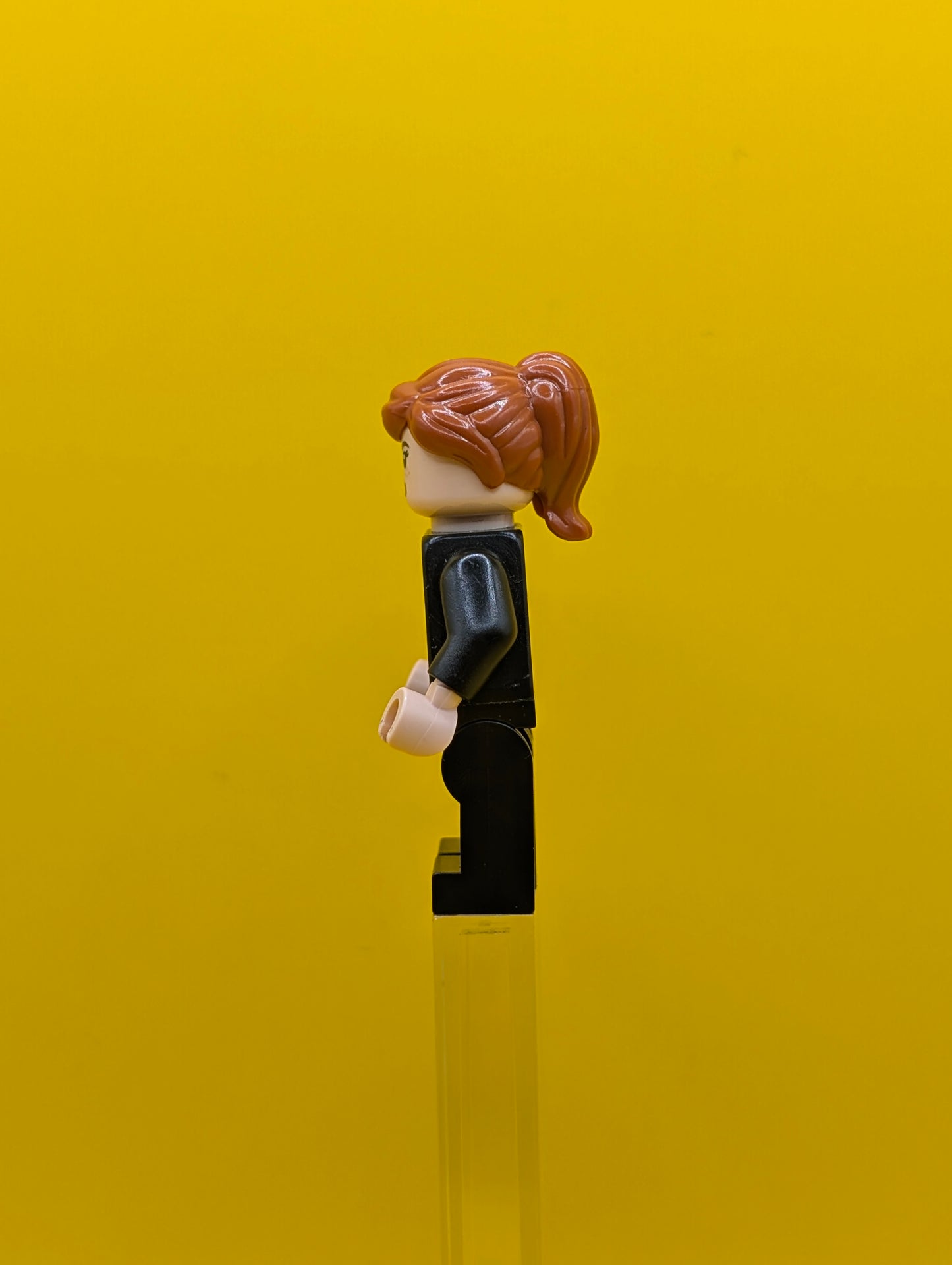 Pepper Potts sh0740 Black Suit, Dark Orange Ponytail Marvel Lego Minifigure