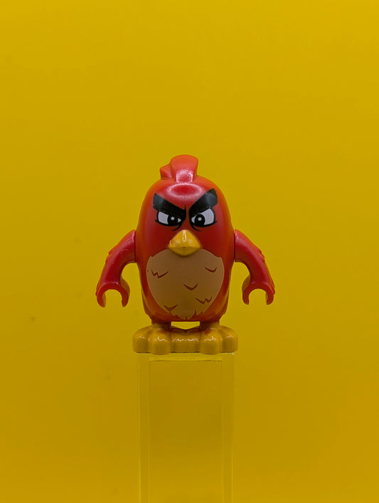 Red ang005 Annoyed, Left Eyebrow Raised Angry Birds Lego Minifigure
