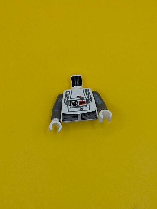 Torso SW AT-AT Driver Dark Bluish Gray Pattern / Dark Bluish Gray Arms / White Hands 973pb0270bc01 Lego