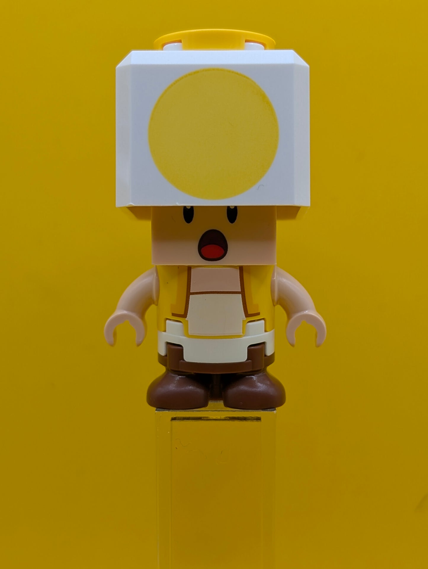 Yellow Toad mar0189 Surprised Super Mario Lego Minifigure