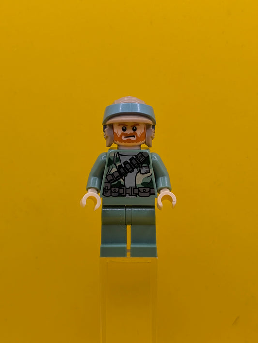 Endor Rebel Commando sw0511 Beard and Angry Dual Sided Head Star Wars Lego Minifigure