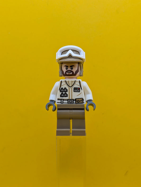 Hoth Rebel Trooper sw1008 White Uniform, Dark Tan Legs (Brown Angular Beard) Star Wars Lego Minifigure
