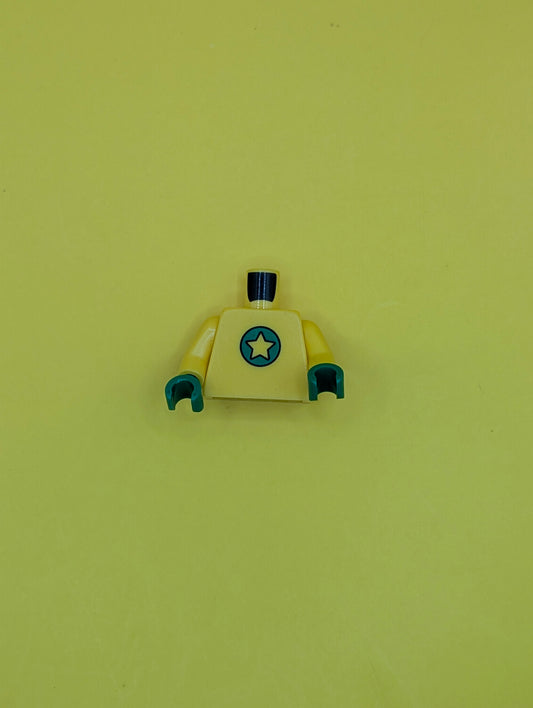 Torso SpongeBob with Yellow Star on Green Circle Pattern / Yellow Arms / Green Hands 973pb1020c01 Lego