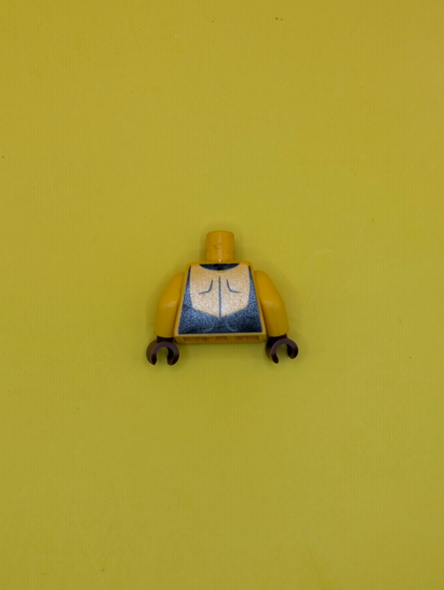 Torso Muscles Outline with Black Suit Pattern / Bright Light Orange Arms / Reddish Brown Hands 973pb1863c01 Lego