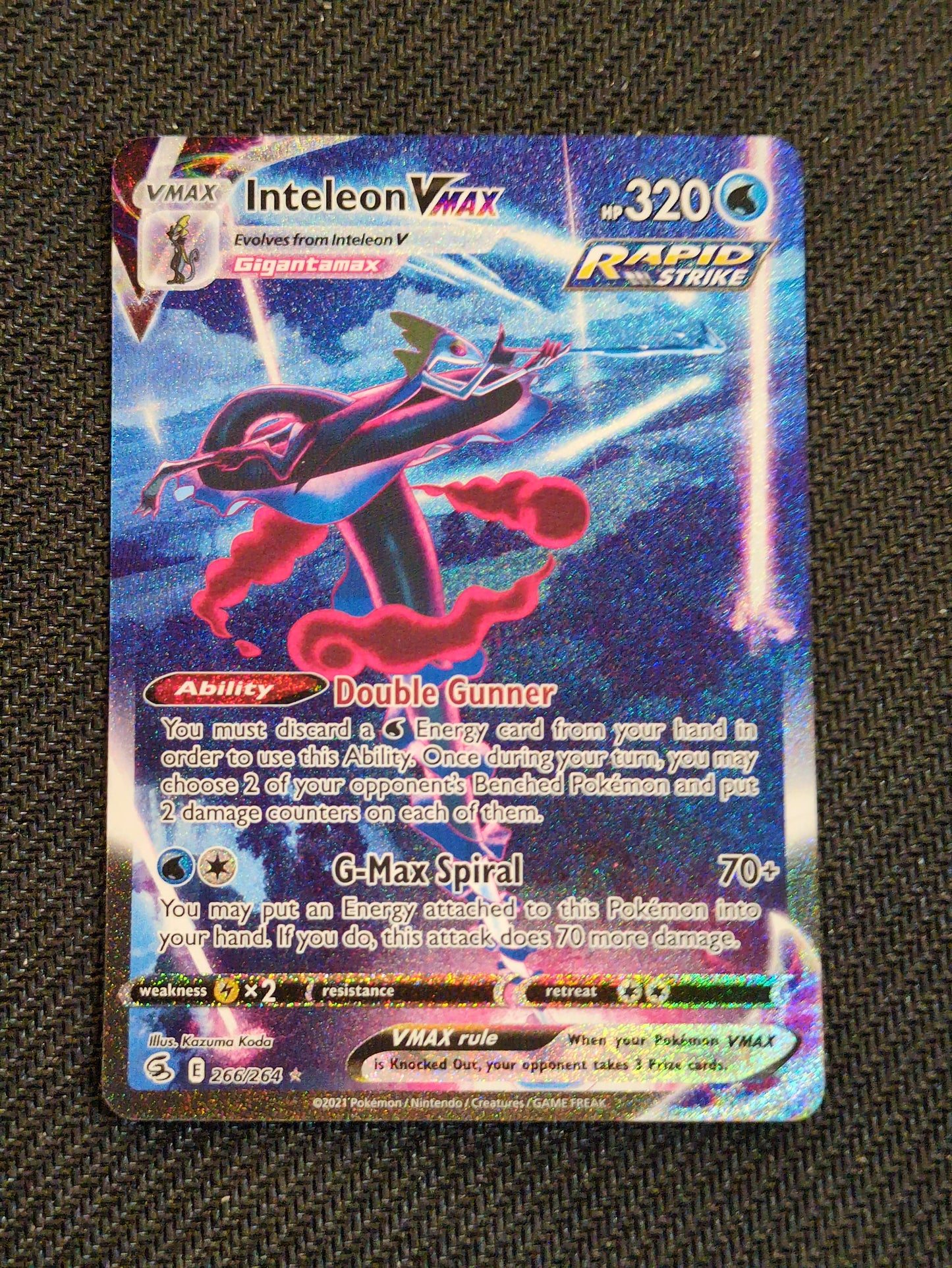 #266/264 Inteleon VMAX (Alternate Art Secret) SWSH08: Fusion Strike