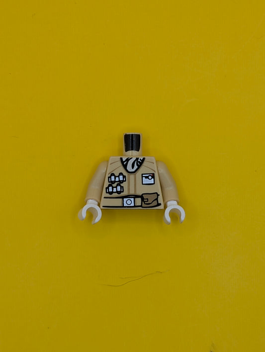 Torso SW Hoth Rebel Jacket with White Scarf and Tan Belt Pattern / Tan Arms / White Hands 973pb0623c01 Lego