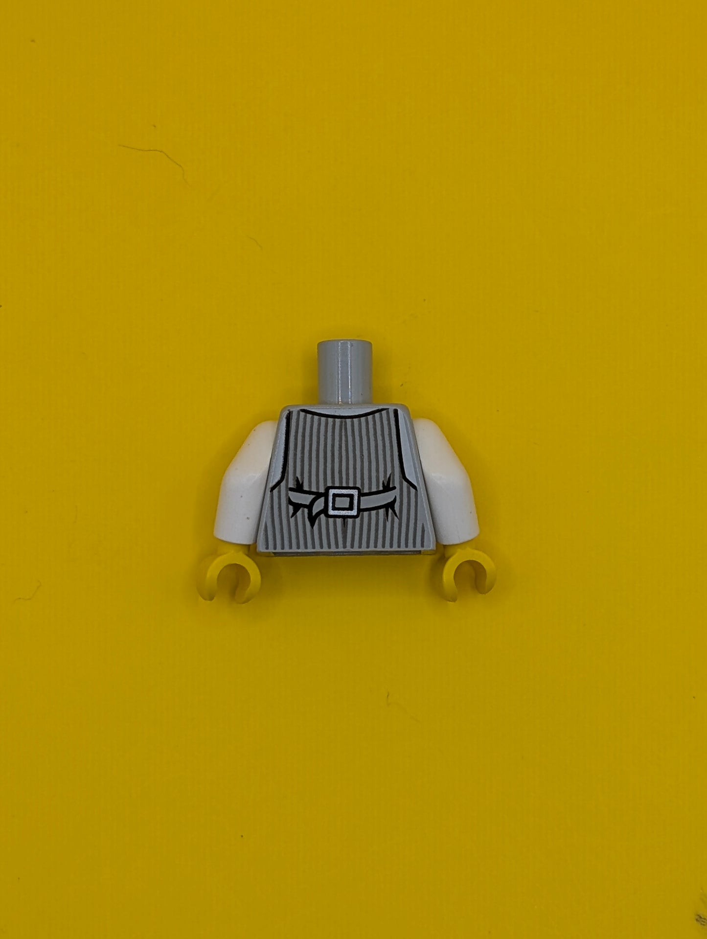 Torso Pinstripe Vest, Dark Red Tie and Pocket Watch and Back Print Pattern / White Arms / Yellow Hands 973pb1183c01
