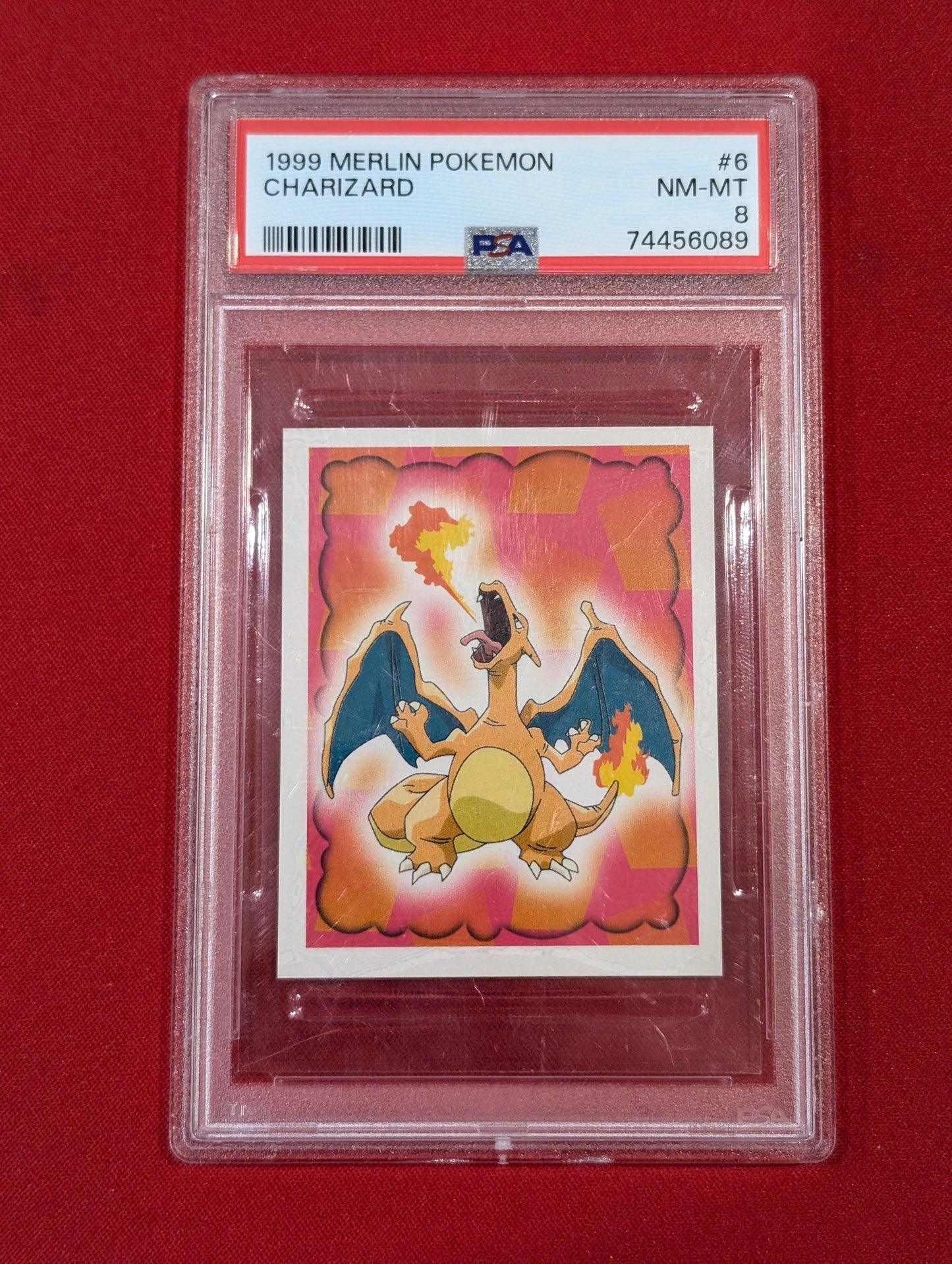 Charizard Sticker #6 PSA 8