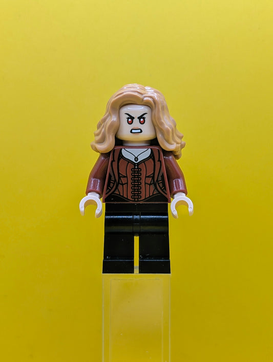 The Scarlet Witch (Wanda Maximoff) sh1018 Plain Legs, Medium Nougat Hair Marvel Lego Minifigure