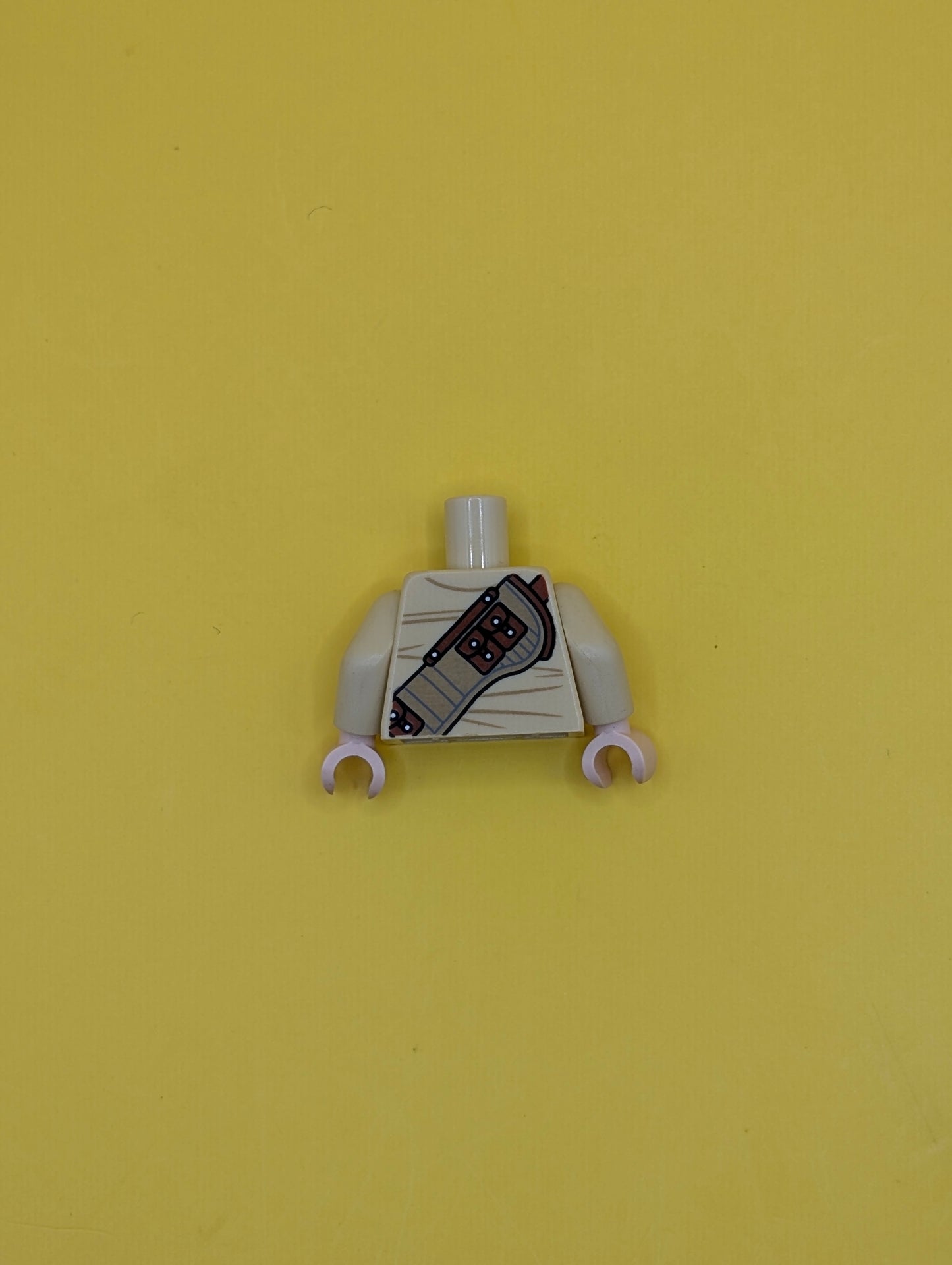 Torso Shirt with Pockets, Reddish Brown Shoulder Belt with Shells and Pouches, Dark Tan Rifle Holster on Back Pattern / Tan Arms / Light Nougat Hands 973pb3178c01 Lego