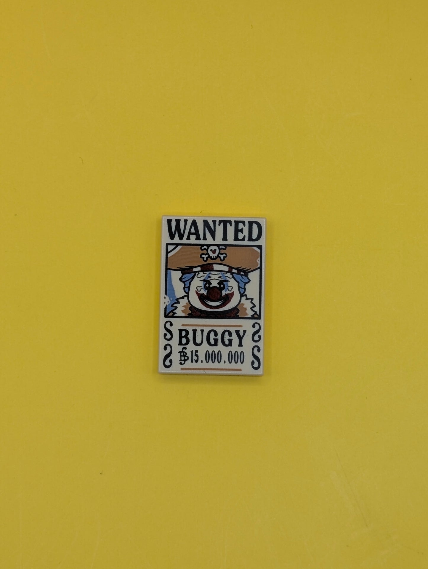Buggy Wanted Poster One Piece Printed Tile Piece Lego Part