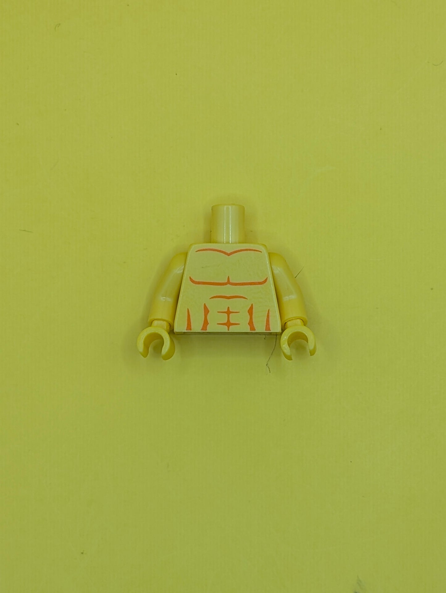 Torso Bare Chest with Muscles Outline Pattern / Yellow Arms / Yellow Hands 973pb0722c01 Lego