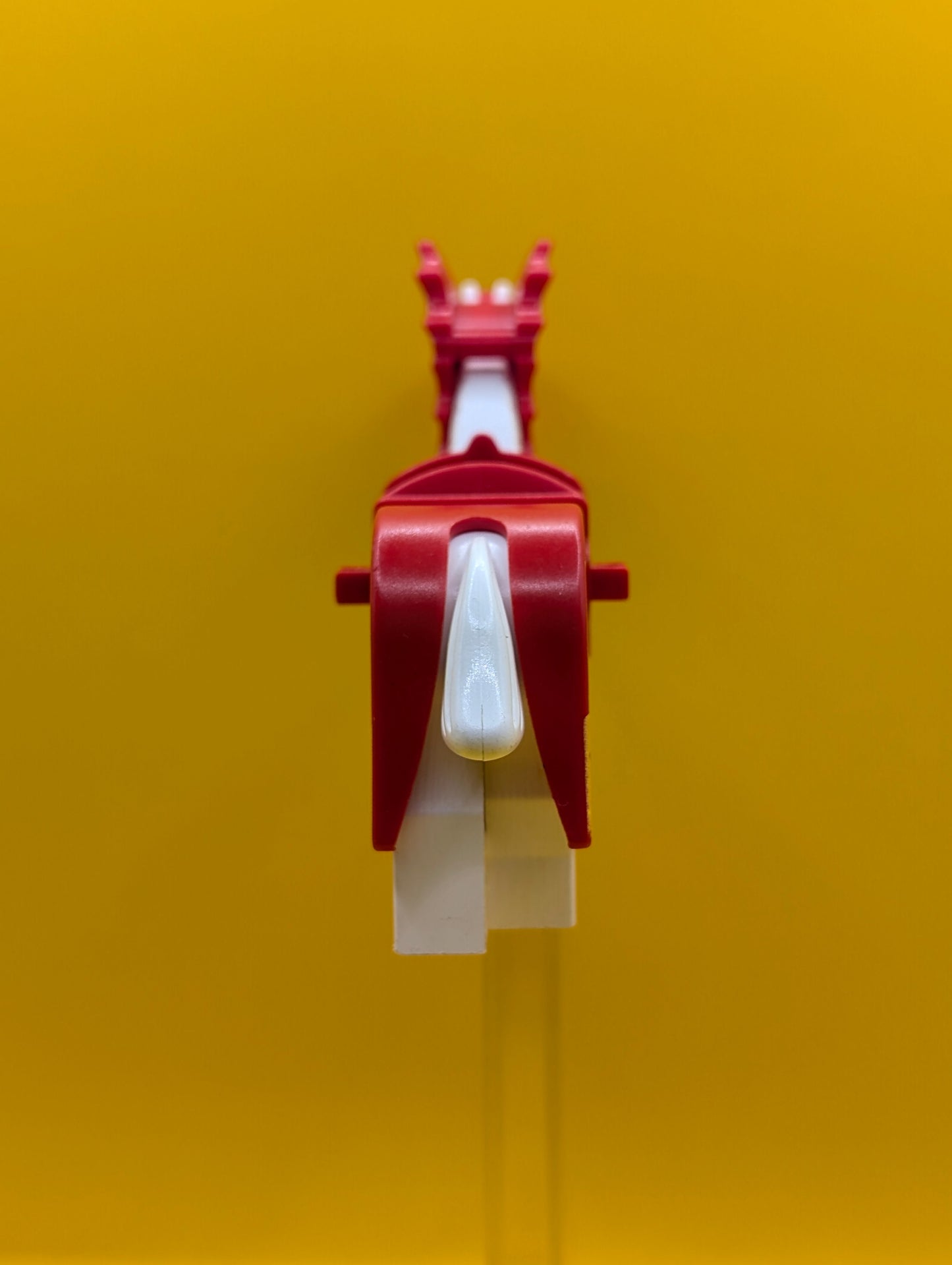 White Horse w/ Battle Helmet and Red Barding 2490px3 Animal Part Lego
