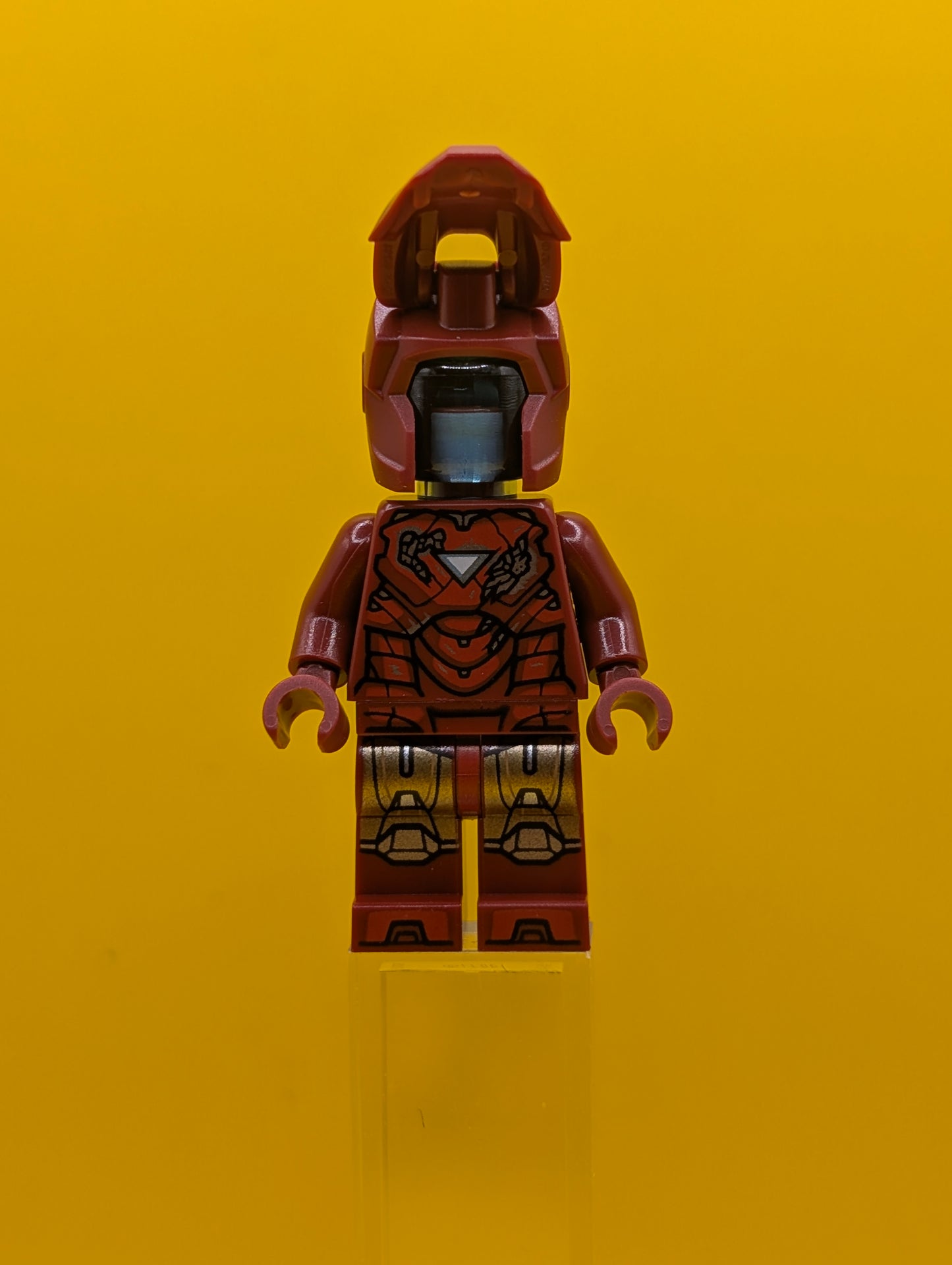 Iron Man sh0923 Mark 6 Armor, Large Helmet Visor, Battle Damage Marvel Lego Minifigure