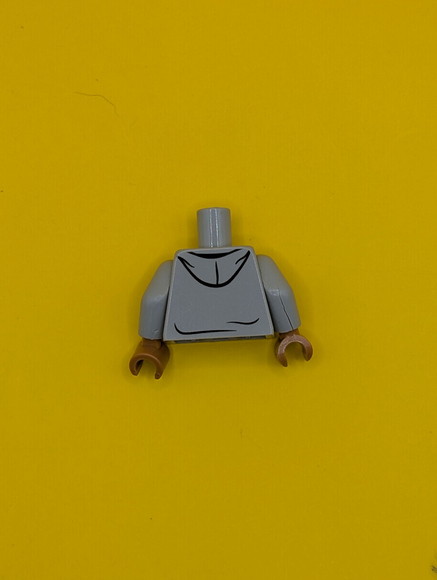 Torso Hoodie Open with Pockets and Dark Bluish Gray Drawstrings over Dark Red Shirt Pattern / Light Bluish Gray Arms / Medium Nougat Hands 973pb2066c03 Lego