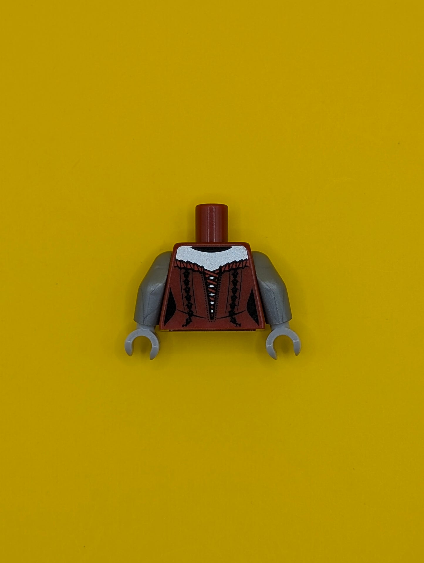Torso Female Laced Corset with Red Frills and Pendant Pattern / Flat Silver Arms / Light Bluish Gray Hands 973pb1587c01 Lego