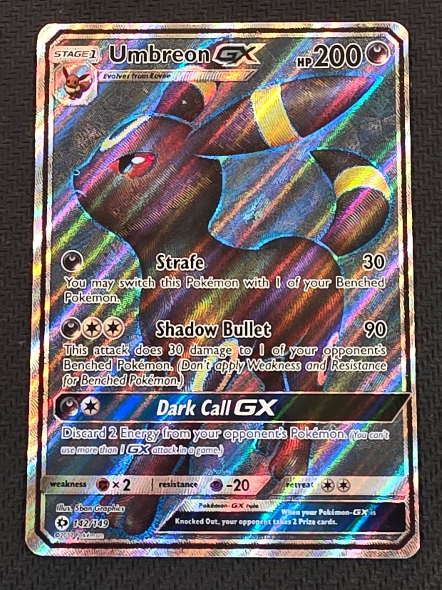 #142/149* Umbreon GX Sun & Moon