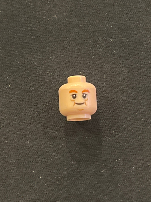 Minifigure, Head Dual Sided LotR Bombur Cheek Lines Happy / Surprised Pattern 3626pb0868 Lego