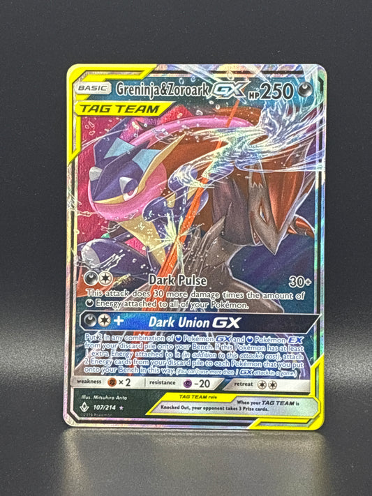 #107/214 Greninja & Zoroark GX Unbroken Bonds