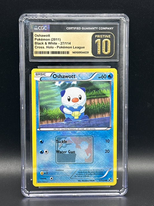 027/114 Oshawott Pokemon league CGC Pristine 10