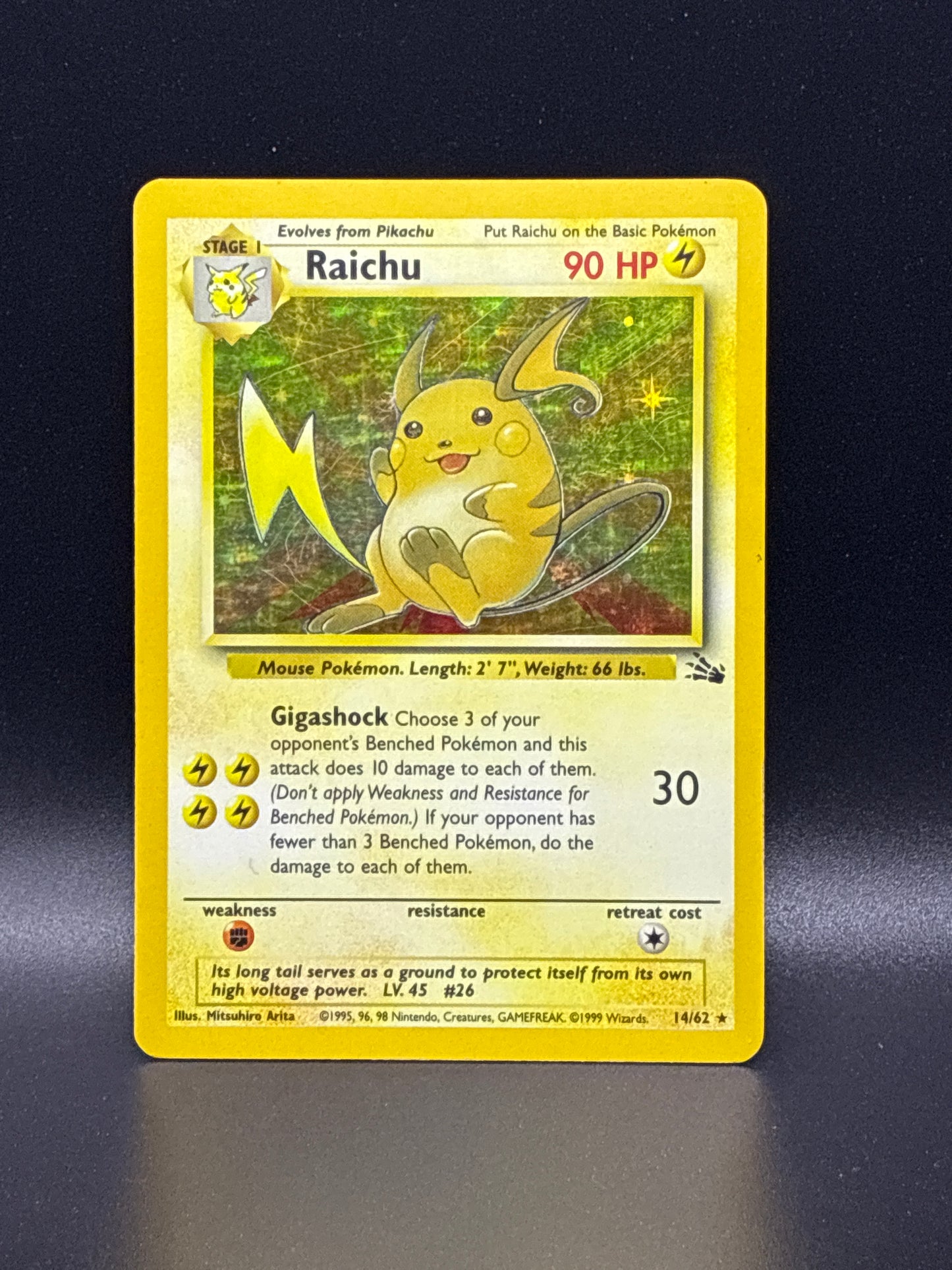 Raichu #14/62 - Fossil (Unlimited)