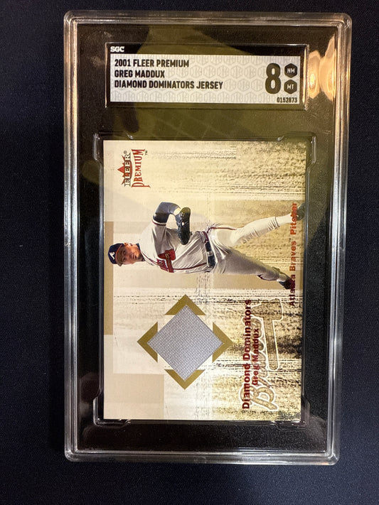 #NNO Greg Maddux 2001 Fleer Premium Braves Diamond Dominators Game Jersey