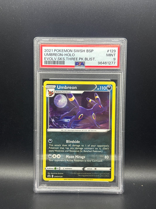 Umbreon SWSH129 Evolving Skies PSA 9