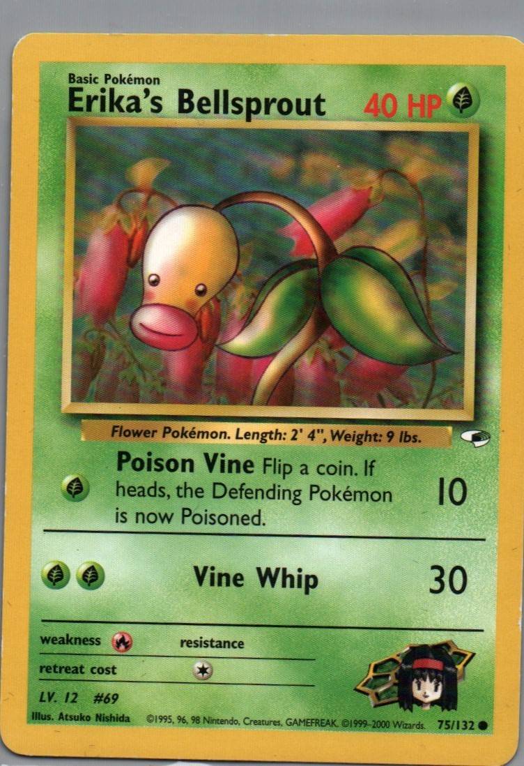 #075/132 Erika's Bellsprout (75) Gym Heroes Common tcg