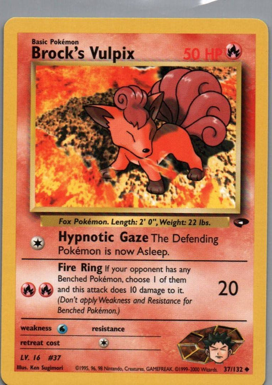 #037/132 Brock's Vulpix Gym Challenge Uncommon tcg